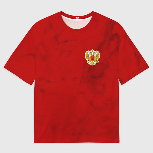 Мужская футболка оверсайз СБОРНАЯ РОССИИ 2021 ФОРМА / 3D-принт – фото 1