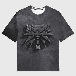 Футболка оверсайз мужская THE WITCHER КАМЕНЬ ЛОГО, цвет: 3D-принт
