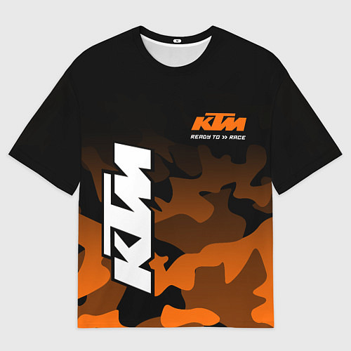 Мужская футболка оверсайз KTM MOTORCYCLES КТМ МОТОЦИКЛ / 3D-принт – фото 1