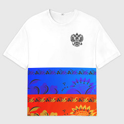 Футболка оверсайз мужская Russia 3, цвет: 3D-принт