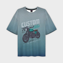 Мужская футболка оверсайз Custom Bike