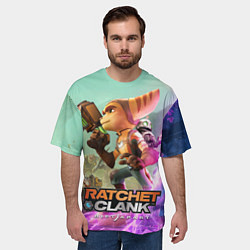 Футболка оверсайз мужская Ratchet & Clank: Rift Apart, цвет: 3D-принт — фото 2