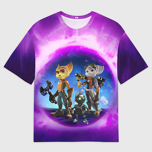 Мужская футболка оверсайз Ratchet & Clank 2 Rift Apart / 3D-принт – фото 1