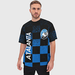 Футболка оверсайз мужская FC ATALANTA ФК АТАЛАНТА, цвет: 3D-принт — фото 2