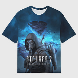 Мужская футболка оверсайз Сталкер 2 Сердце Чернобыля DE