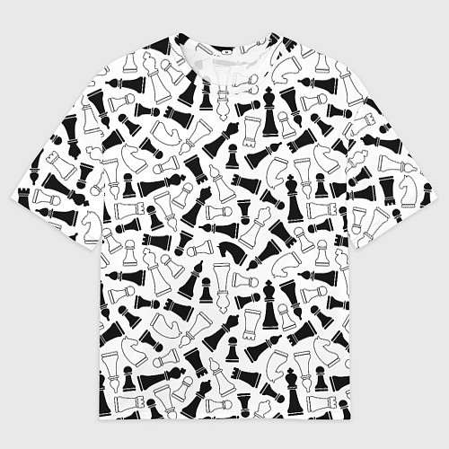 Мужская футболка оверсайз Шахматы / 3D-принт – фото 1