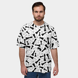 Футболка оверсайз мужская Шахматы, цвет: 3D-принт — фото 2