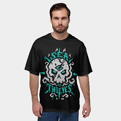 Футболка оверсайз мужская Пиратское море, цвет: 3D-принт — фото 2