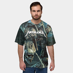 Футболка оверсайз мужская Metallica Metal Skull, цвет: 3D-принт — фото 2
