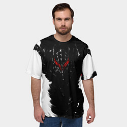 Футболка оверсайз мужская БЕРСЕРК чб, цвет: 3D-принт — фото 2