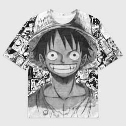 Футболка оверсайз мужская Луфи улыбается one piece, цвет: 3D-принт