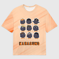 Мужская футболка оверсайз Вороны школы Карасуно Haikyu!!