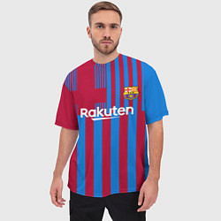 Футболка оверсайз мужская Форма Барселоны 20212022, цвет: 3D-принт — фото 2
