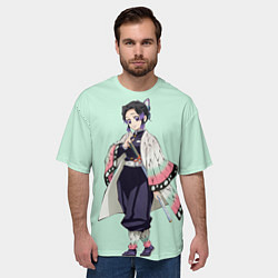 Футболка оверсайз мужская Шинобу Кочо, Столб Насекомого, цвет: 3D-принт — фото 2