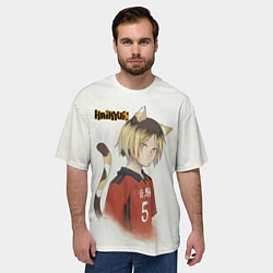 Футболка оверсайз мужская Кенма Козуме Haikyuu!!, цвет: 3D-принт — фото 2