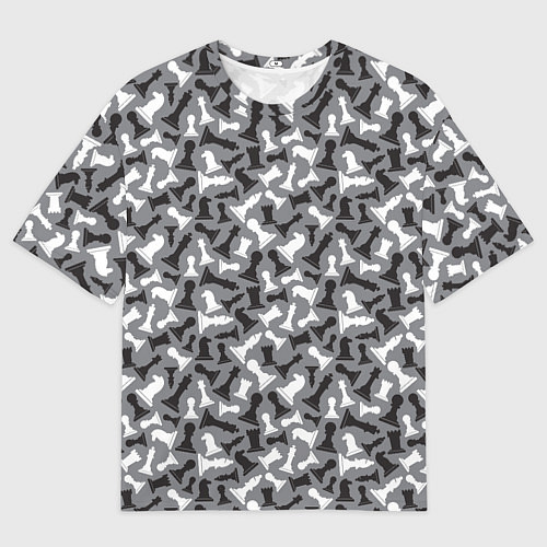 Мужская футболка оверсайз Шахматист / 3D-принт – фото 1
