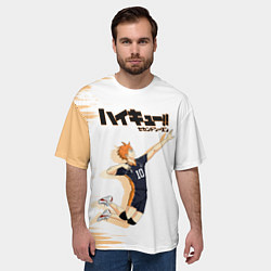 Футболка оверсайз мужская Шоё Хината Haikyuu!!, цвет: 3D-принт — фото 2