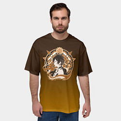 Футболка оверсайз мужская Genshin Impact - Zhongli, цвет: 3D-принт — фото 2