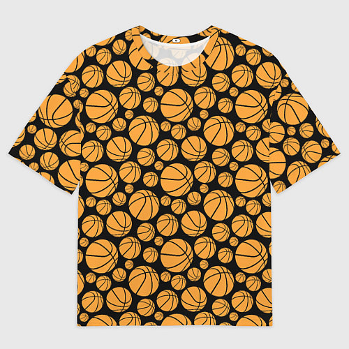 Мужская футболка оверсайз Баскетбольные Мячи / 3D-принт – фото 1
