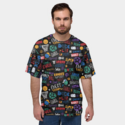 Футболка оверсайз мужская Баскетбол, цвет: 3D-принт — фото 2