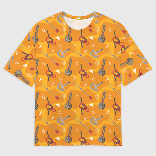 Мужская футболка оверсайз Снаряжение Альпиниста / 3D-принт – фото 1