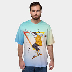 Футболка оверсайз мужская Скейтер, цвет: 3D-принт — фото 2