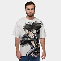 Футболка оверсайз мужская ЯРОСТЬ ХЯККИМАРУ ДОРОРО, цвет: 3D-принт — фото 2