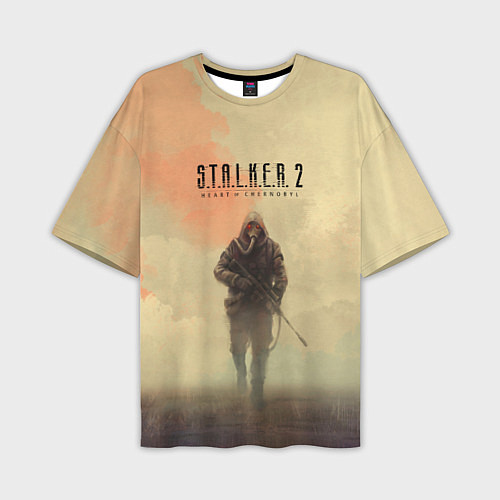 Мужская футболка оверсайз Сталкер одиночка / 3D-принт – фото 1