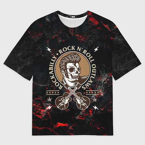 Мужская футболка оверсайз Элвис Пресли Rock n roll / 3D-принт – фото 1