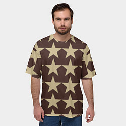 Футболка оверсайз мужская Шампанские звёзды, цвет: 3D-принт — фото 2
