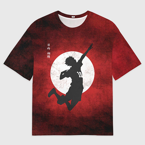 Мужская футболка оверсайз Шоё Хината прыжок Haikyu!! / 3D-принт – фото 1