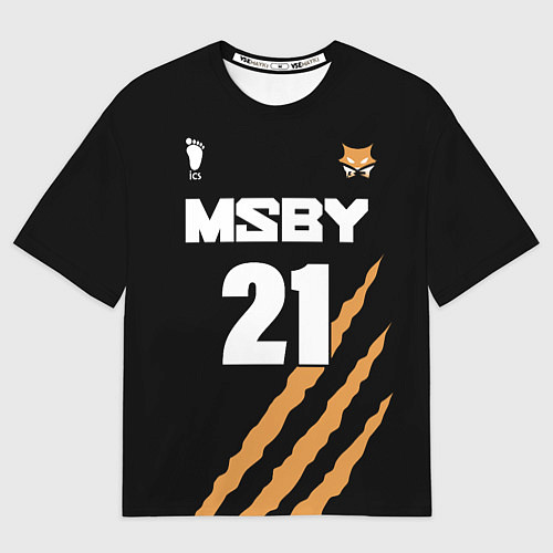 Мужская футболка оверсайз 21 MSBY BLACK JACKALS / 3D-принт – фото 1