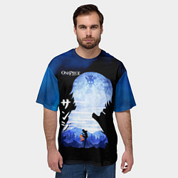 Футболка оверсайз мужская Винсмок Санджи One Piece, цвет: 3D-принт — фото 2