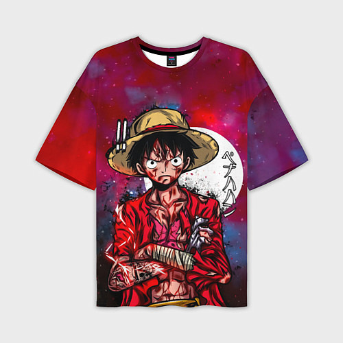Мужская футболка оверсайз Луффи One Piece Большой куш / 3D-принт – фото 1