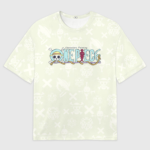 Мужская футболка оверсайз Эмблемы One Piece Большой куш / 3D-принт – фото 1