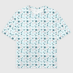 Мужская футболка оверсайз Морской фон