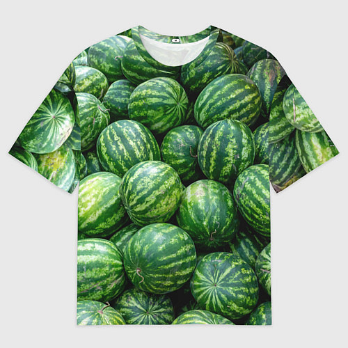 Мужская футболка оверсайз Арбузы / 3D-принт – фото 1