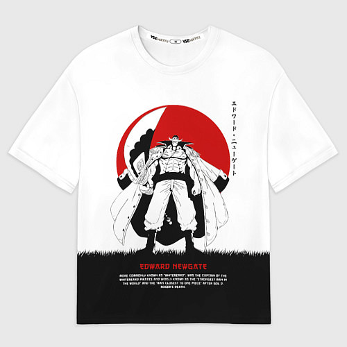 Мужская футболка оверсайз Эдвард Ньюгейт One Piece Большой куш / 3D-принт – фото 1