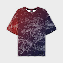 Футболка оверсайз мужская Традиционный китайский дракон, цвет: 3D-принт