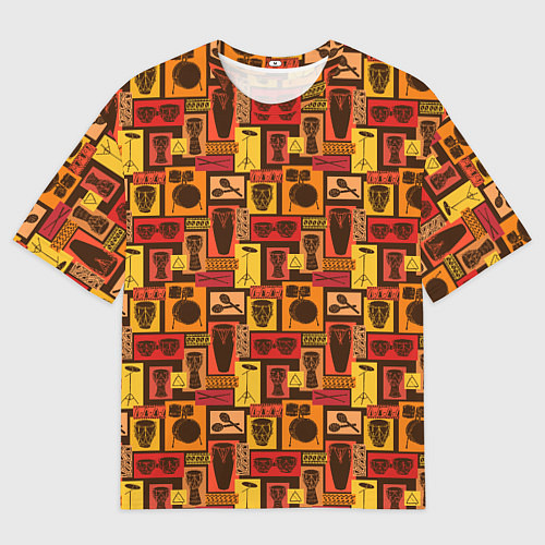 Мужская футболка оверсайз Барабанщик / 3D-принт – фото 1