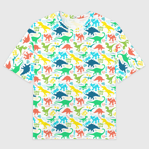 Мужская футболка оверсайз DINOSAUR / 3D-принт – фото 1