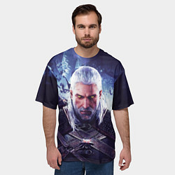 Футболка оверсайз мужская THE WITCHER GERALT OF RIVIA, цвет: 3D-принт — фото 2