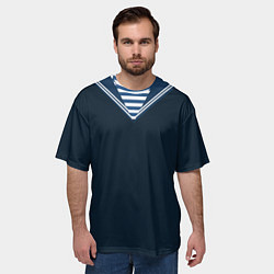 Футболка оверсайз мужская Матроска повседневная, цвет: 3D-принт — фото 2