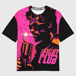 Футболка оверсайз мужская Тайлер Дёрден с динамитом, цвет: 3D-принт