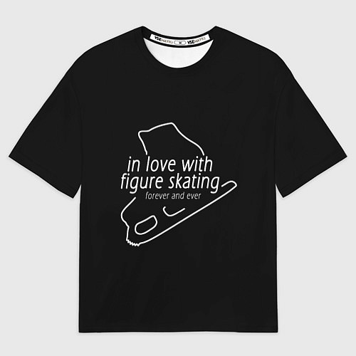 Мужская футболка оверсайз In Love With Figure Skating / 3D-принт – фото 1