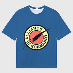 Мужская футболка оверсайз Mass effect x Futurama