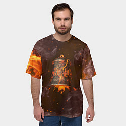 Футболка оверсайз мужская ACDC HELLS BELLS Z, цвет: 3D-принт — фото 2