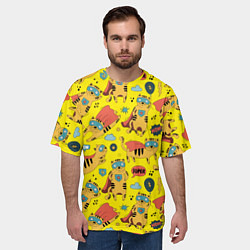 Футболка оверсайз мужская Супер кот, цвет: 3D-принт — фото 2