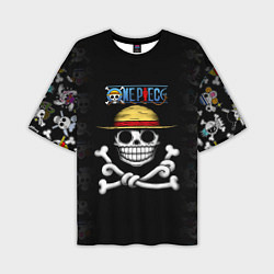 Мужская футболка оверсайз Пираты Соломенной Шляпы One Piece