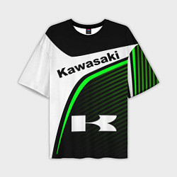 Мужская футболка оверсайз KAWASAKI КАВАСАКИ SPORT